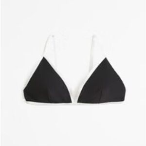 Abercrombie & Fitch Black and White Bikini Top